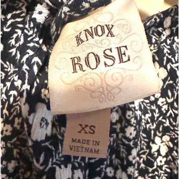 Knox Rose Navy and White Floral Baby Doll Dress Size XS - Picture 4 of 6